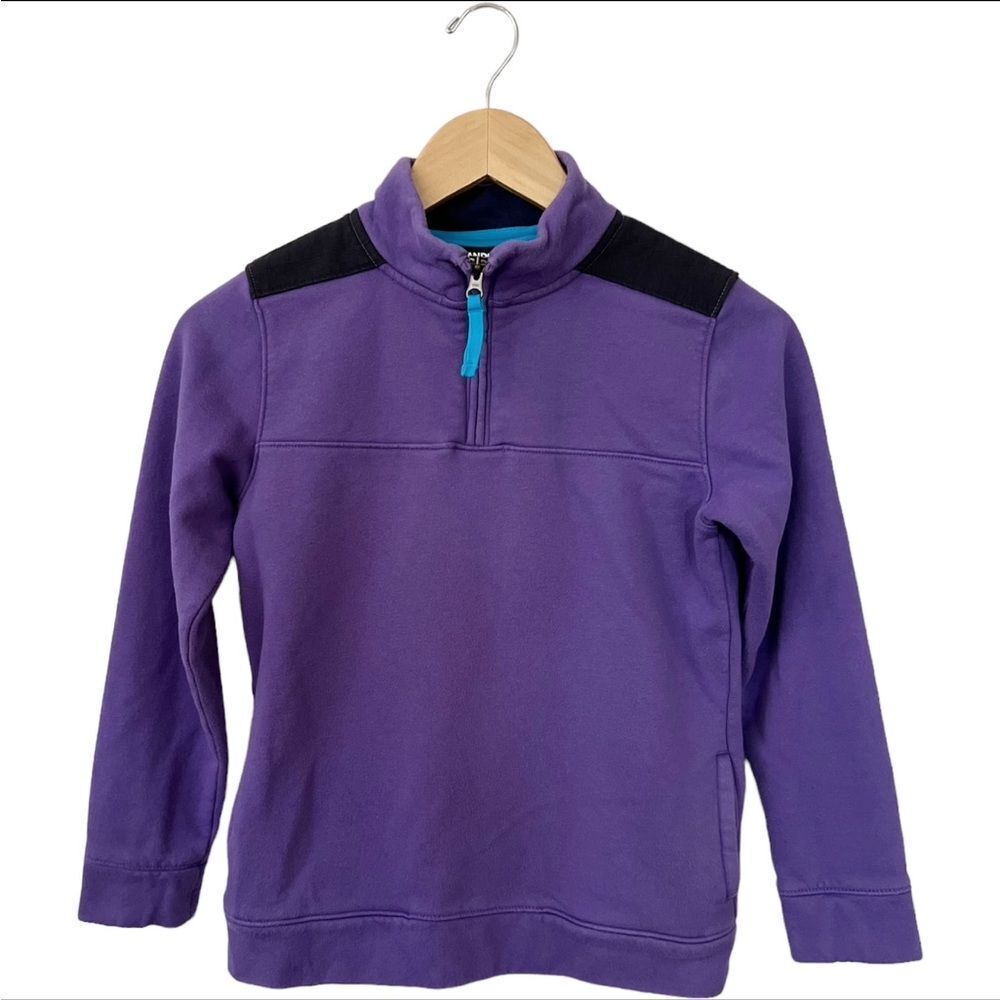 Lands’ End Kids Purple Half Zip Pullover Sweatshirt. Youth Medium. 10-12. 10. 12